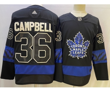 Men's Toronto Maple Leafs #36 Jack Campbell Black X Drew House Inside Out Stitched Jersey