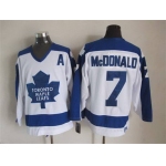 Men's Toronto Maple Leafs #7 Lanny McDonald 1982-83 White CCM Vintage Throwback Jersey