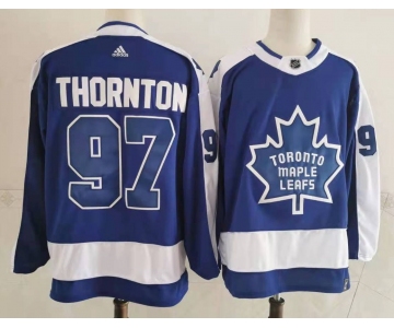 Men's Toronto Maple Leafs #97 Joe Thornton Royal Blue 2021 Retro Stitched NHL Jersey