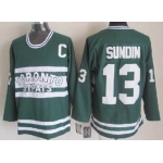 Toronto Maple Leafs #13 Mats Sundin Green Throwback CCM Jersey