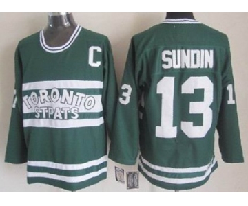 Toronto Maple Leafs #13 Mats Sundin Green Throwback CCM Jersey