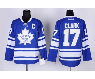 Toronto Maple Leafs #17 Wendel Clark Blue Third Jersey