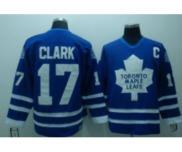 Toronto Maple Leafs #17 Wendel Clark Blue Throwback CCM Jersey