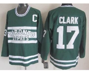 Toronto Maple Leafs #17 Wendel Clark Green Throwback CCM Jersey