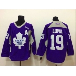 Toronto Maple Leafs #19 Joffrey Lupul 2014 Training Purple Jersey