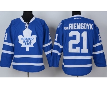 Toronto Maple Leafs #21 James van Riemsdyk Blue Jersey