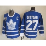 Toronto Maple Leafs #27 Darryl Sittler Blue 75TH Throwback CCM Jersey