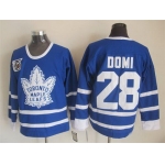 Toronto Maple Leafs #28 Tie Domi Blue 75TH Throwback CCM Jersey