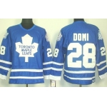 Toronto Maple Leafs #28 Tie Domi Blue Throwback CCM Jersey