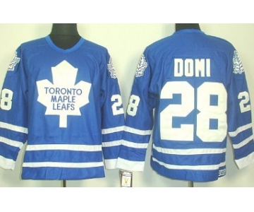 Toronto Maple Leafs #28 Tie Domi Blue Throwback CCM Jersey