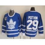 Toronto Maple Leafs #29 Felix Potvin Blue 75TH Throwback CCM Jersey