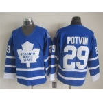 Toronto Maple Leafs #29 Felix Potvin Blue Throwback CCM Jersey