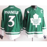 Toronto Maple Leafs #3 Dion Phaneuf St. Patrick's Day Green Jersey