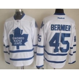Toronto Maple Leafs #45 Jonathan Bernier White Jersey
