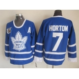 Toronto Maple Leafs #7 Tim Horton Blue 75TH Throwback CCM Jersey