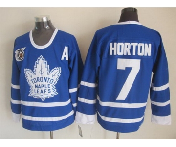 Toronto Maple Leafs #7 Tim Horton Blue 75TH Throwback CCM Jersey