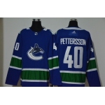 Men's Vancouver Canucks #40 Elias Pettersson NEW Blue Adidas Stitched NHL Jersey