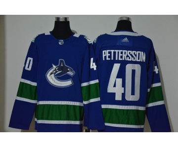 Men's Vancouver Canucks #40 Elias Pettersson NEW Blue Adidas Stitched NHL Jersey