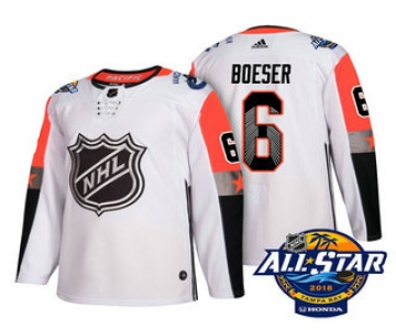 Men's Vancouver Canucks #6 Brock Boeser White 2018 NHL All-Star Stitched Ice Hockey Jersey