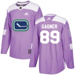 Adidas Canucks #89 Sam Gagner Purple Authentic Fights Cancer Stitched NHL Jersey