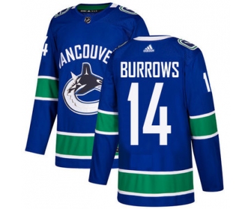 Adidas Vancouver Canucks #14 Alex Burrows Blue Home Authentic Stitched NHL Jersey