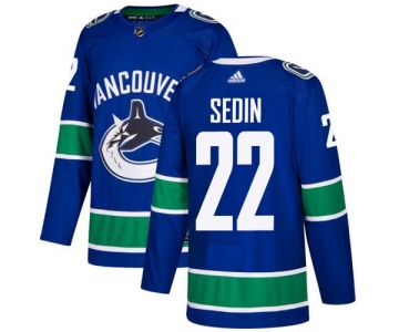 Adidas Vancouver Canucks #22 Daniel Sedin Blue Home Authentic Stitched NHL Jersey