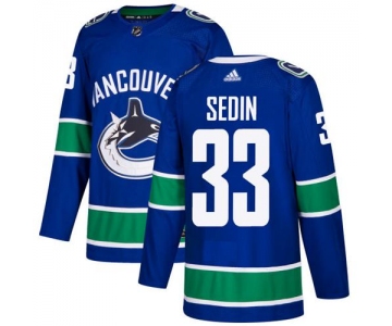 Adidas Vancouver Canucks #33 Henrik Sedin Blue Home Authentic Stitched NHL Jersey