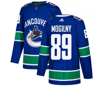 Adidas Vancouver Canucks #89 Alexander Mogilny Blue Home Authentic Stitched NHL Jersey