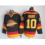 Men's Vancouver Canucks #10 Pavel Bure 1985-86 Black CCM Vintage Throwback Jersey