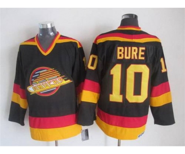 Men's Vancouver Canucks #10 Pavel Bure 1985-86 Black CCM Vintage Throwback Jersey