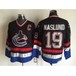 Men's Vancouver Canucks #19 Markus Naslund 2003-04 Black CCM Vintage Throwback Jersey