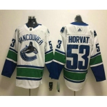 Men's Vancouver Canucks #53 Bo Horvat White 2017-2018 Hockey Stitched NHL Jersey
