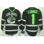 Vancouver Canucks #1 Roberto Luongo Black Ice Jersey