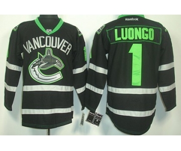 Vancouver Canucks #1 Roberto Luongo Black Ice Jersey