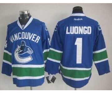 Vancouver Canucks #1 Roberto Luongo Blue Jersey