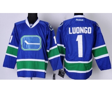 Vancouver Canucks #1 Roberto Luongo Blue Third Jersey