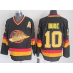 Vancouver Canucks #10 Pavel Bure Black Throwback CCM Jersey