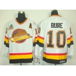 Vancouver Canucks #10 Pavel Bure White Throwback CCM Jersey