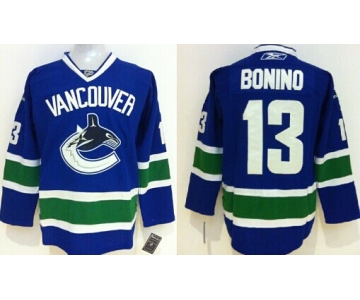 Vancouver Canucks #13 Nick Bonino Blue Jersey