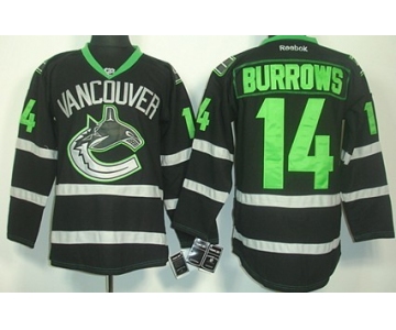 Vancouver Canucks #14 Alexandre Burrows Black Ice Jersey