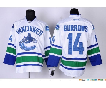 Vancouver Canucks #14 Alexandre Burrows White Jersey
