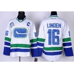 Vancouver Canucks #16 Trevor Linden White Third Jersey