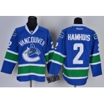 Vancouver Canucks #2 Dan Hamhuis Blue Jersey