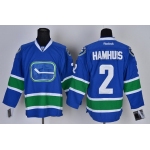 Vancouver Canucks #2 Dan Hamhuis Blue Third Jersey