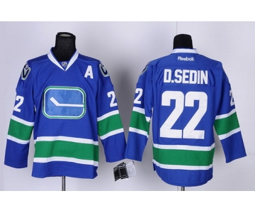 Vancouver Canucks #22 Daniel Sedin Blue Third Jersey