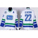 Vancouver Canucks #22 Daniel Sedin White Third Jersey