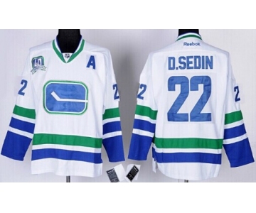 Vancouver Canucks #22 Daniel Sedin White Third Jersey