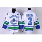 Vancouver Canucks #3 Kevin Bieksa White Jersey