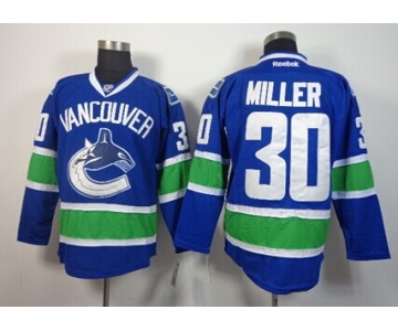 Vancouver Canucks #30 Ryan Miller Blue Jersey