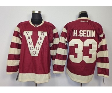 Vancouver Canucks #33 Henrik Sedin 2013 Red Jersey